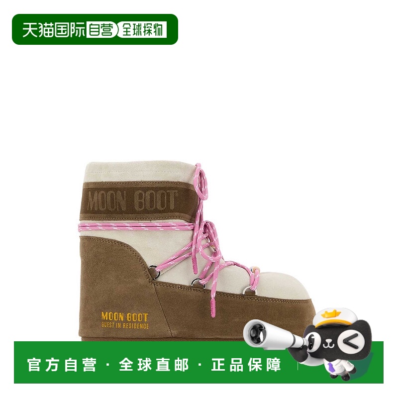 香港直邮moon boot 月亮靴 女士 Two-tone s x Guest 绒面革低帮(