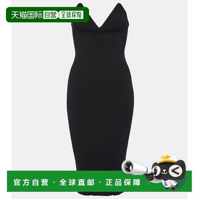 1h可退 香港直邮Coperni 女士 紧身胸衣针织中长连衣裙 black黑色