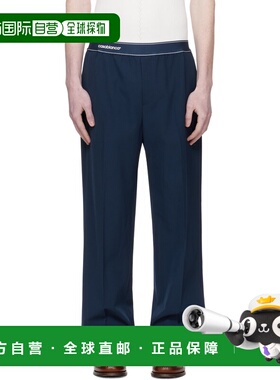 香港直邮Casablanca 男士 海军蓝 Wool Sports 长裤 MSP26TR37501