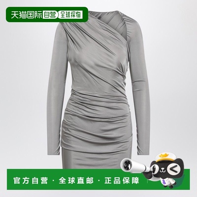 1h可退 香港直邮The Attico 女士 垂褶灰色迷你连衣裙 250WCA0038