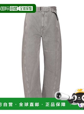 香港直邮1h可退 Lemaire 男士 扭褶束带长裤 PA326LD1062牛仔裤直