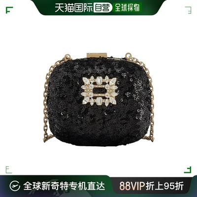 香港直邮Roger Vivier 钻扣织物小号单肩包 RBWALTD0000R1Z