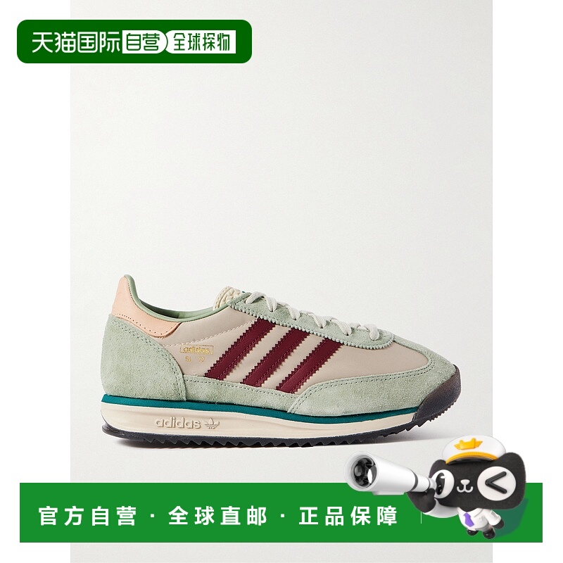 1h可退 香港直邮Adidas Originals 女士 SL 72 RS 皮质山羊皮边网