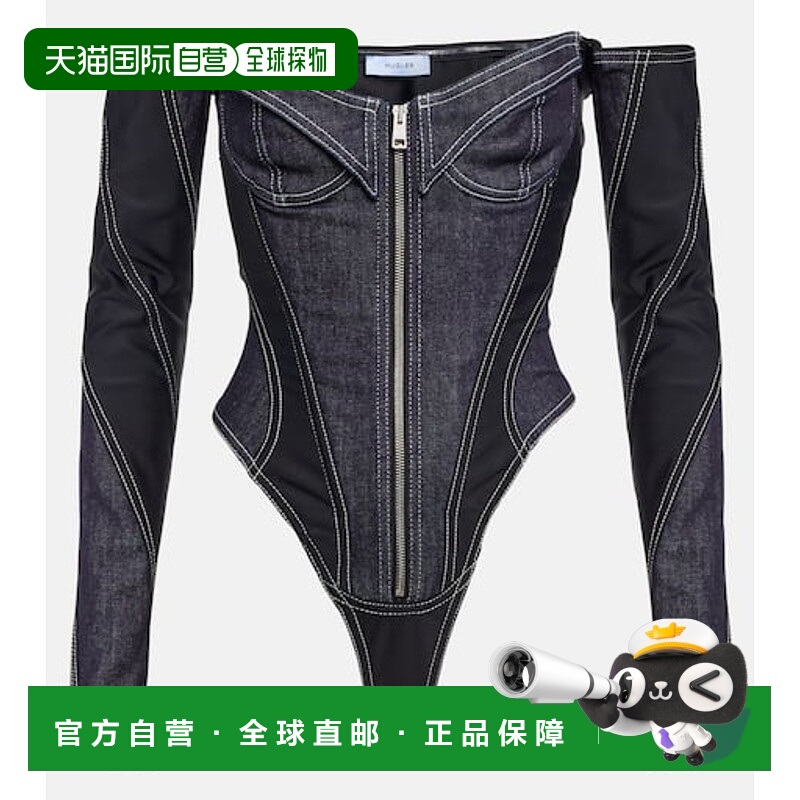 香港直邮Mugler 穆勒 女士 牛仔连体衣 001383 blue蓝色 舒适时尚