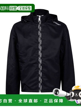 香港直邮off-white 女士 拉鍊連帽 Logo 織帶夾克 OMEB04FF25FAB0