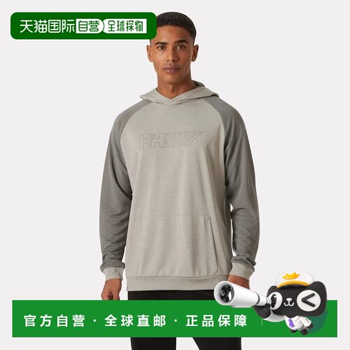 自营欧洲直邮Helly Hansen 男士灰色聚酯LIFA®TechLite套头风帽2.