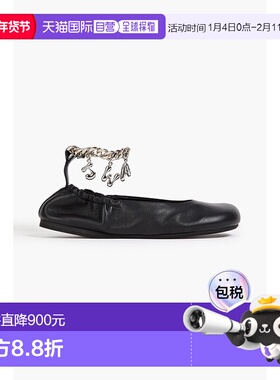 香港直邮J.W. Anderson 女士 魅力精饰皮质芭蕾舞鞋 ANW41031B181