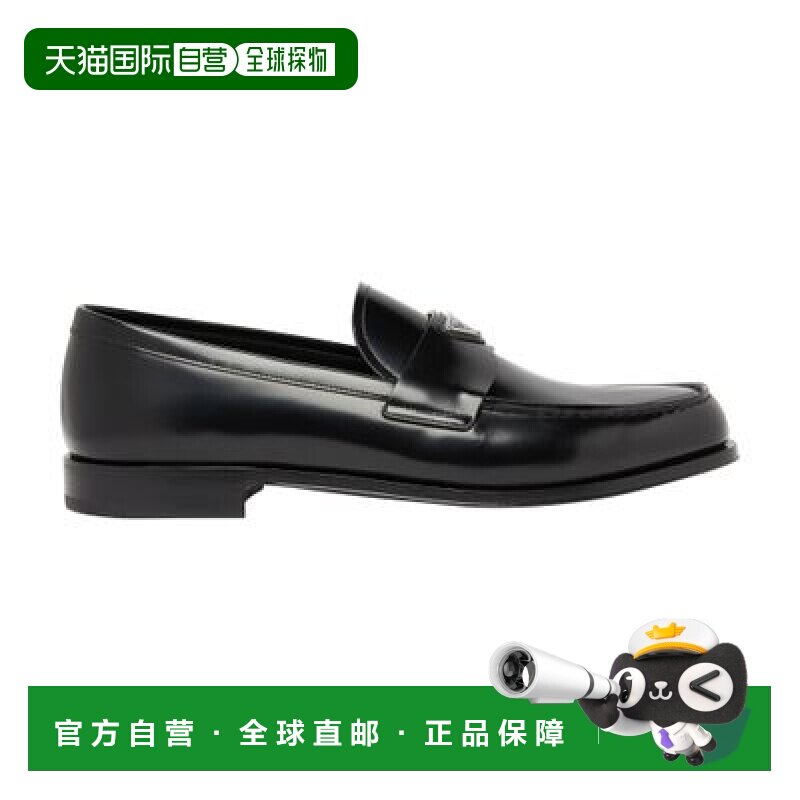 自营欧洲直邮Prada/普拉达 皮革莫卡辛鞋正品品牌运动休闲舒适百