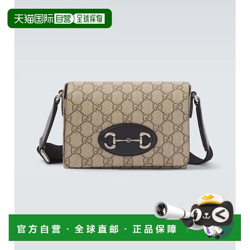 1h可退 香港直邮Gucci 古驰 男士 1955 马衔扣迷你肩包 black黑色