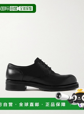 1h可退 香港直邮The Row 男士 涂油革德比鞋 F2114L609 black黑色