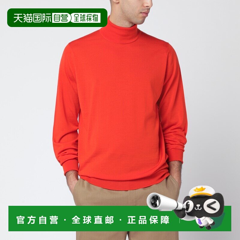 1h可退 香港直邮John Smedley 男士 橙色羊毛高领毛衣 RICHARD