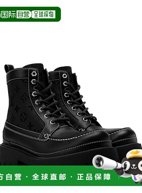 自营1h可退 欧洲直邮LV路易威登 Remix系列男士黑色牛皮老花图案