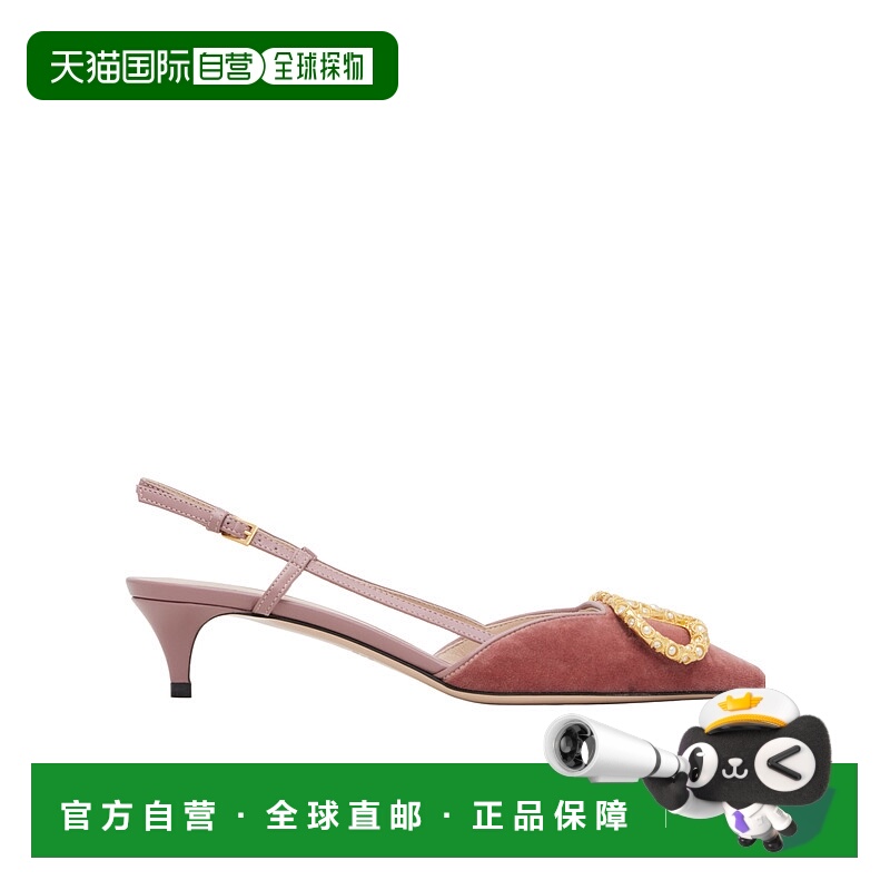 香港直邮Valentino VLogo 标志性天鹅绒露跟高跟鞋 WS0Q70XUP