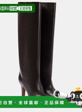 1h可退 香港直邮The Row 女士 Prudence 皮质及膝靴子 brown棕色