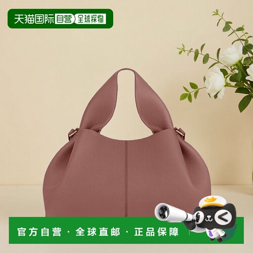 自营欧洲直邮POLENE Numero Neuf女士小牛皮托特包单肩包玫瑰色