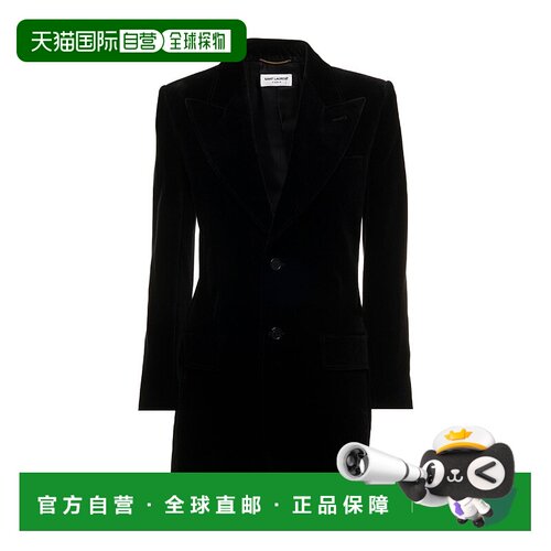 香港直邮Saint Laurent 天鹅绒单排扣西装外套 703958Y615W
