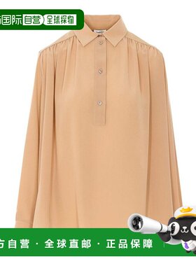 1h可退 香港直邮Saint Laurent 圣罗兰 女士 CLAIR 裸色衬衫 8609