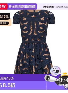 1h可退 香港直邮Self-Portrait 蝴蝶结刺绣迷你连衣裙 PF25013S