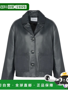 1h可退 香港直邮Yves Salomon 长袖皮夹克 25EYV21662AVCH