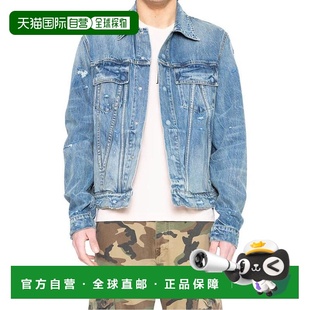 1h可退 香港直邮AMIRI 男士 长袖牛仔外套 AMDNTR1001 blue蓝色