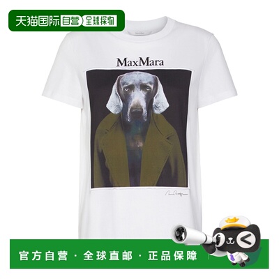 1h可退 香港直邮MAX MARA 女士T恤 MXMCALCA010 AW2026 白色 CALC