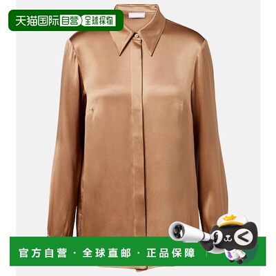 香港直邮Gabriela Hearst 女士 Cruz 真丝缎面衬衫