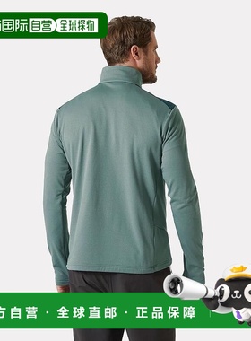 自营欧洲直邮Helly Hansen 男士灰绿色聚酰胺Versalite混合抓绒夹