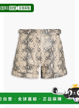 1h可退 香港直邮Simkhai 女士 蛇纹短裤 5234006VPYTHMACADAMIA