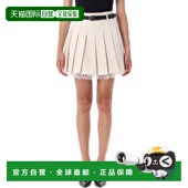 香港直邮Self Portrait 女士 1h可退 褶裥迷你半身裙 PF25029SKCC