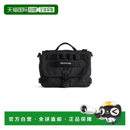 自营欧洲直邮Balenciaga巴黎世家 Army男士黑色品牌贴标小号单肩