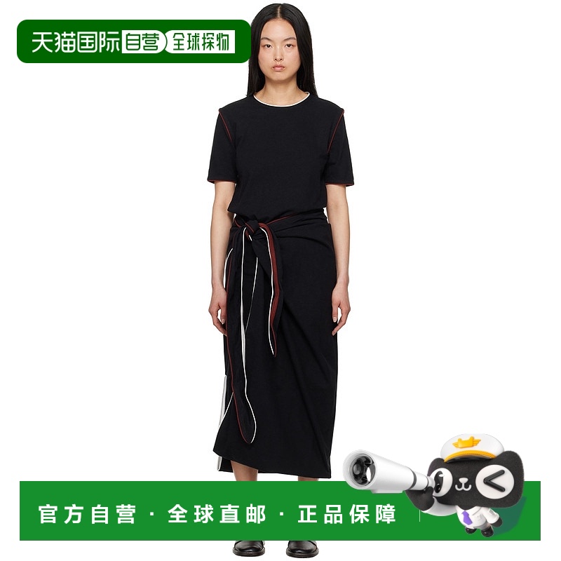 香港直邮Lemaire 女士 黑色裹身连衣裙 DR1044LJ1010