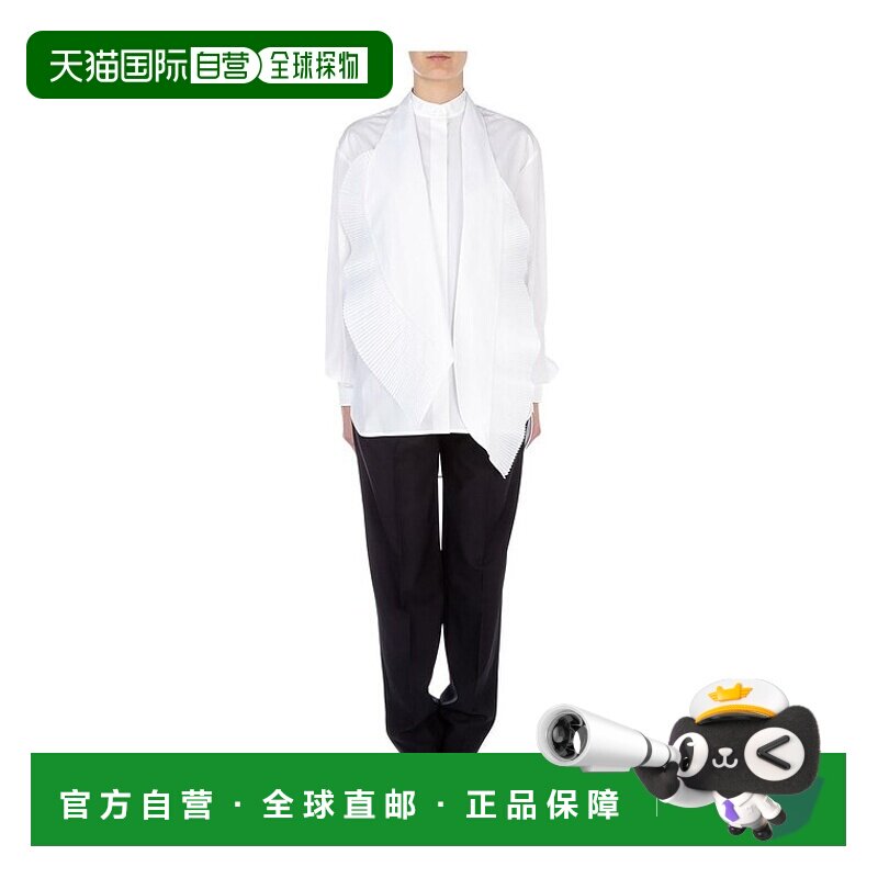 香港直发GIVENCHY纪梵希女士白色长袖衬衫潮流时尚简约BW60EK111N