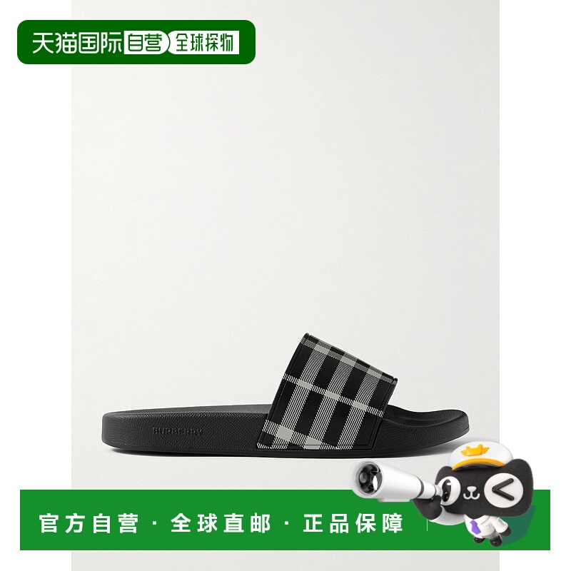 香港直邮Burberry 巴宝莉 男士 格纹橡胶凉拖 810751新款