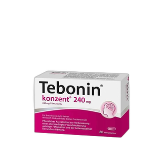 欧洲直邮德国Tebonin银杏叶提取物片240mg80粒老年健忘植物护脑