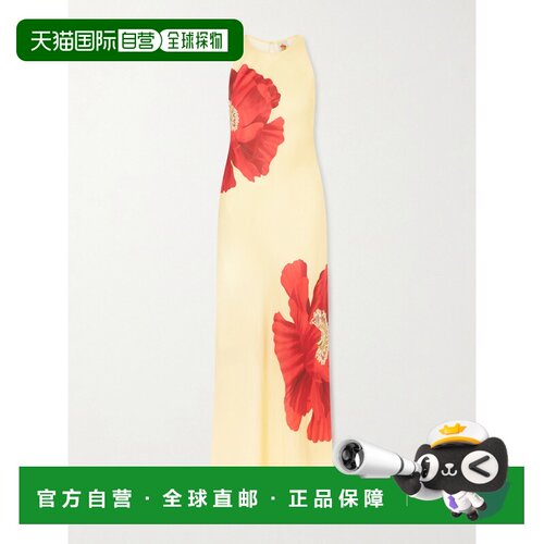 香港直邮FARM RIO 女士 印花缎面长款连衣裙 363191POPPYFLOWERSL