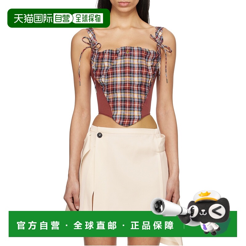 香港直邮Vivienne Westwood 格纹无袖罩衫 15030047W013R