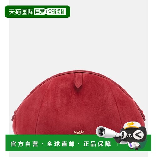 香港直邮alaia 女士 钱包小号绒面革手包 red红色 舒适时尚