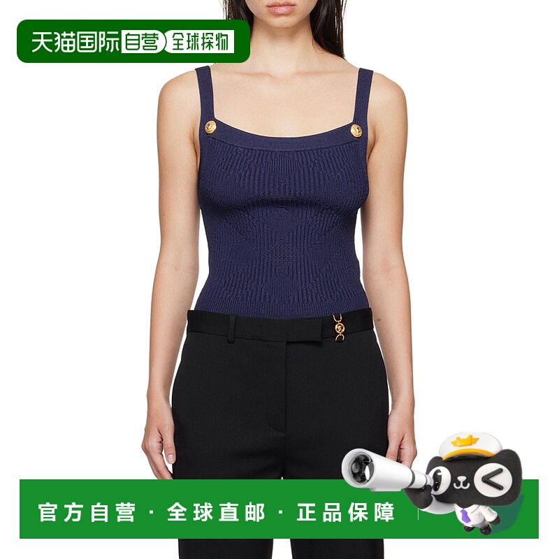 香港直邮Balmain 方领提花图案背心 DF0AB051KH60针织