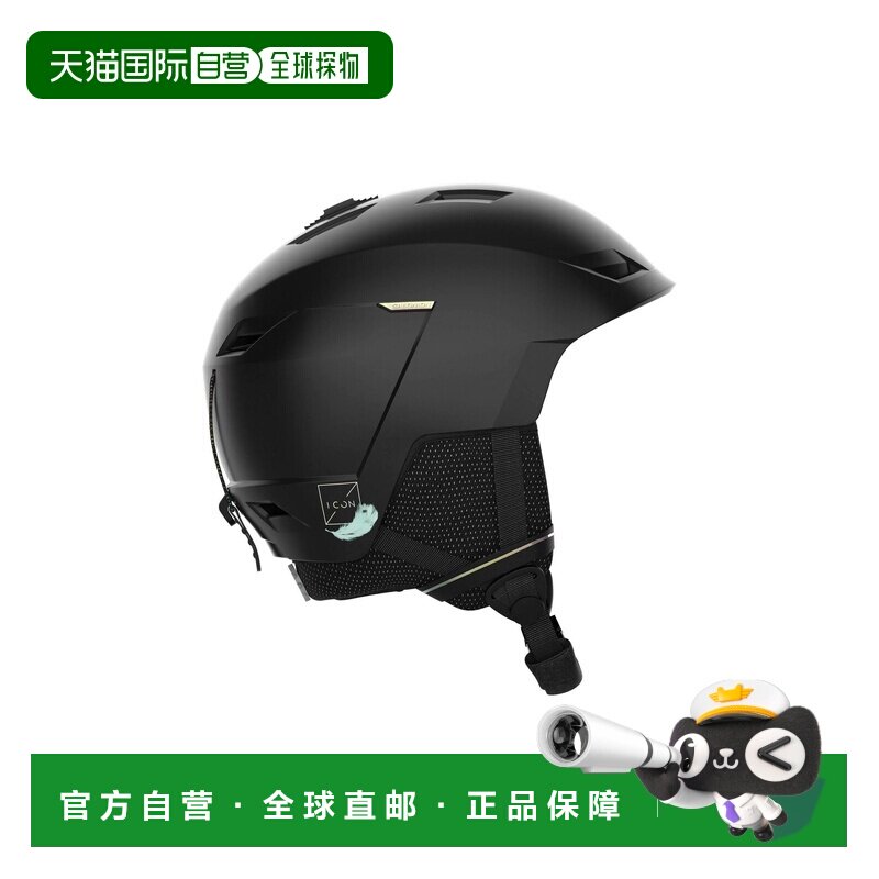 自营欧洲直邮Salomon Icon女士黑色聚碳酸酯滑雪头盔