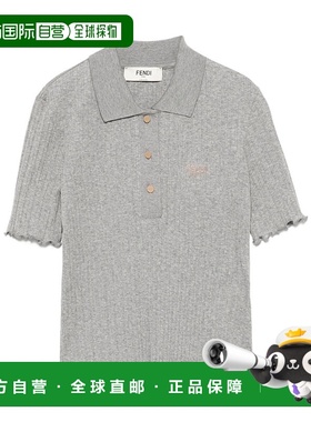 香港直邮Fendi 短袖针织Polo 衫 女装短款上衣FS9713ASMJ