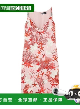 香港直邮Versace BAROCCO SEA真丝吊带迷你连衣裙 10164081A11724