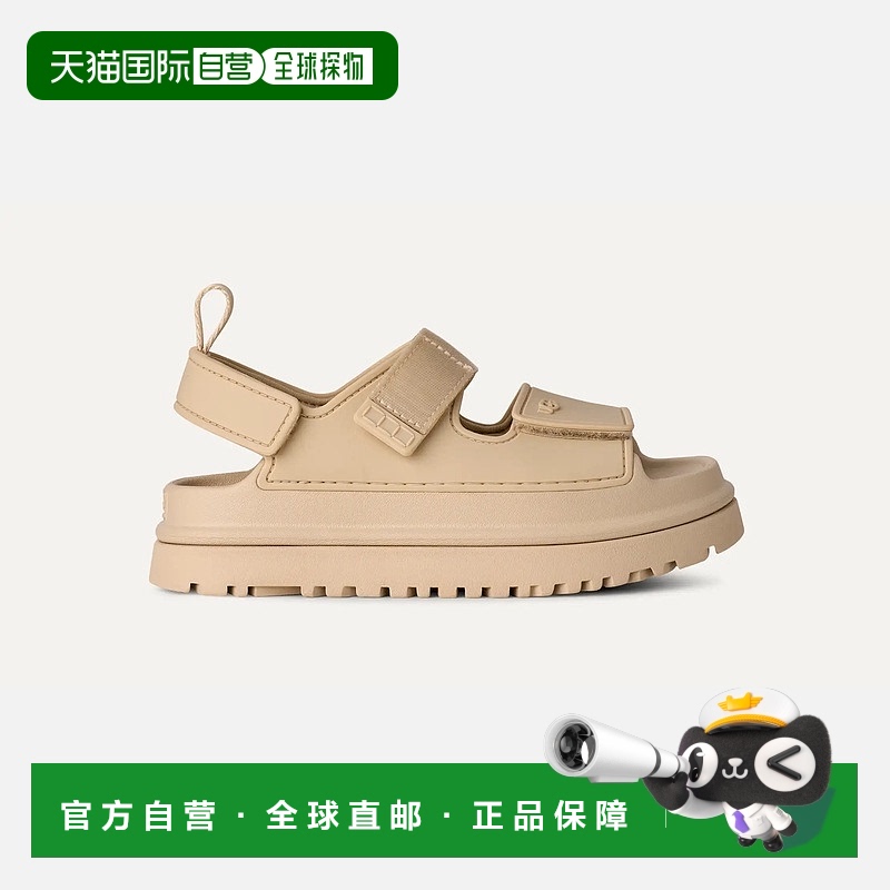 自营欧洲直邮UGG 儿童浅灰白色凉鞋