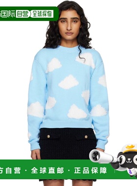 香港直邮Moschino 莫斯奇诺 女士 蓝色 Organic Cotton Blend Arc