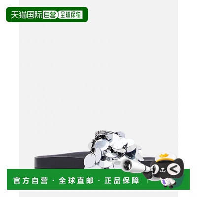 1h可退 香港直邮Rabanne 女士 圆盘缀饰拖鞋 22AHH0094EMB009