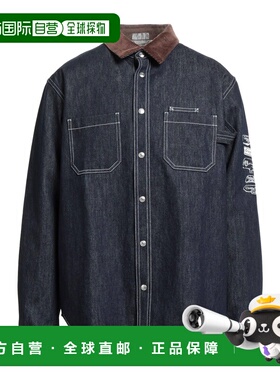香港直邮DIOR 迪奥 男士 牛仔布衬衫 blue蓝色 舒适时尚