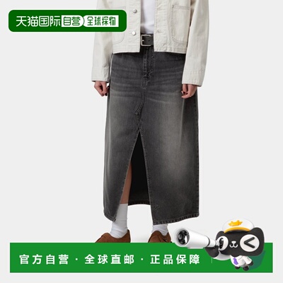 自营欧洲直邮Carhartt WIP Brandon女士黑色棉宽松版型半身裙