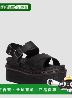 自营欧洲直邮DrMartens马丁大夫 Voss II女士黑色Athena皮革厚底