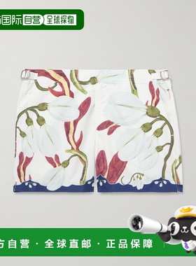 1h可退 香港直邮Orlebar Brown 男士 Setter 直筒短款印花再生泳