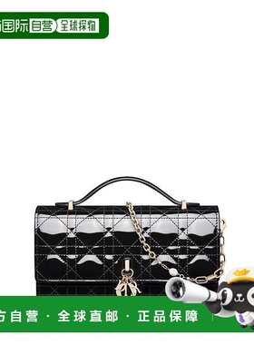 自营1h可退 欧洲直邮Dior 迪奥My Dior系列女士黑色牛皮单肩包