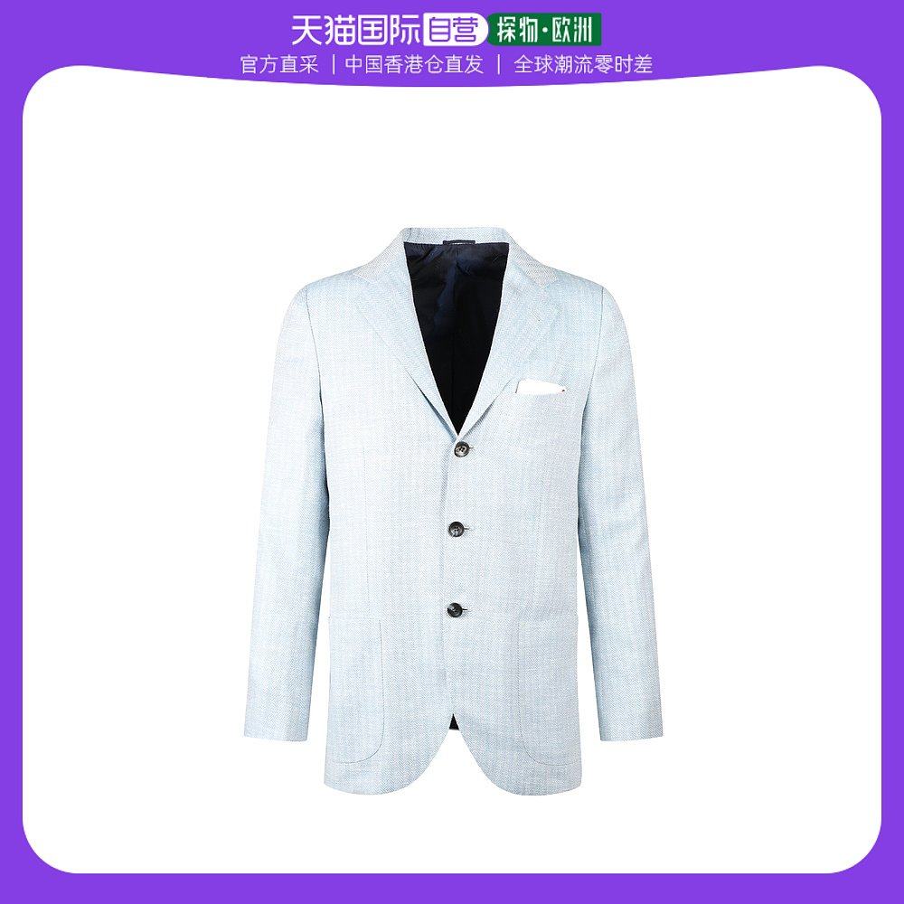 香港直邮kiton 三扣西装外套 ug89k0649a01003lightblue